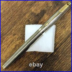 Parker 75 Cisele Sterling Silver Fountain Pen 14K Gold Fine Nib Vintage TESTED