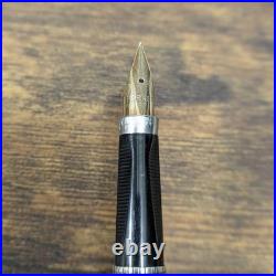 Parker 75 Cisele Sterling Silver Fountain Pen 14K Gold Fine Nib Vintage TESTED
