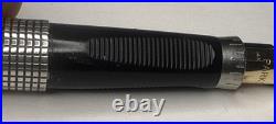 Parker 75 Cisele Sterling Silver Fountain Pen 14K Nib #66 Made in USA FLAT TOP