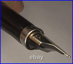 Parker 75 Cisele Sterling Silver Fountain Pen 14K Nib #66 Made in USA FLAT TOP
