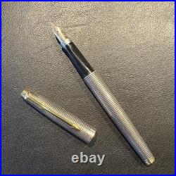 Parker 75 Cisele Sterling Silver Fountain Pen M 14K Nib USA 1979