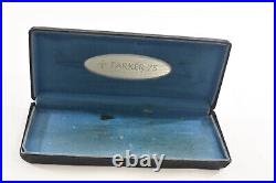 Parker 75 Cisele Sterling Silver & Gold 14K Nib F Fountain Pen USA For Parts