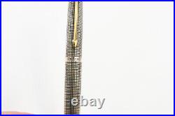 Parker 75 Cisele Sterling Silver & Gold 14K Nib F Fountain Pen USA For Parts