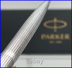 Parker 75 Cisele Sterling Silver Gold Trim Click Ballpoint Pen? New Ink, Box