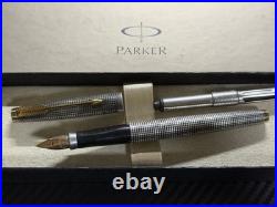 Parker 75 Cisele Sterling Silver XF Fountain Pen Very Good