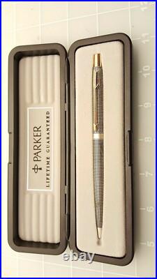 Parker 75 Classic Ballpoint Pen Sterling Silver New In Box Made In Usa