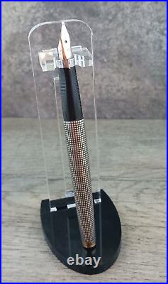 Parker 75 Crosshatch Sterling Silver Fountain Pen With 14k Gold'71' Nib
