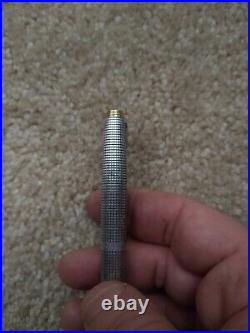 Parker 75 Flat Top Sterling Silver fountain pen, 14k Gold Medium Nib/ USED