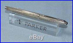 Parker 75 Fougère Sterling Silver Fountain Pen, 18k Solid Gold XF Nib