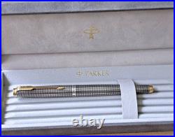 Parker 75 Fountain Pen Sterling Silver Barrel 14K Gold Nib F Size Made in USA