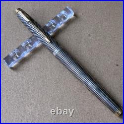 Parker 75 Fountain Pen Sterling Silver Barrel 14K Gold Nib F Size Made in USA