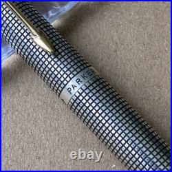 Parker 75 Fountain Pen Sterling Silver Barrel 14K Gold Nib F Size Made in USA
