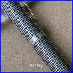 Parker 75 Fountain Pen Sterling Silver Barrel 14K Gold Nib F Size Made in USA