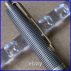 Parker 75 Fountain Pen Sterling Silver Barrel 14K Gold Nib F Size Made in USA