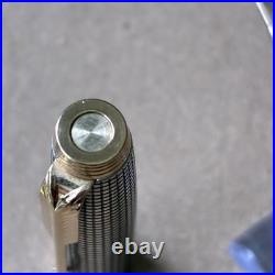 Parker 75 Fountain Pen Sterling Silver Barrel 14K Gold Nib F Size Made in USA