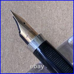 Parker 75 Fountain Pen Sterling Silver Barrel 14K Gold Nib F Size Made in USA