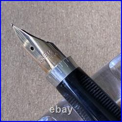 Parker 75 Fountain Pen Sterling Silver Barrel 14K Gold Nib F Size Made in USA