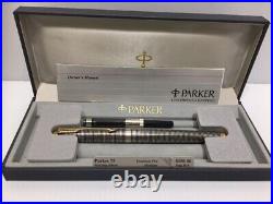 Parker 75 Premier Sterling Silver Fountain Pen 18k Gold Nib