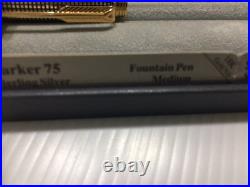 Parker 75 Premier Sterling Silver Fountain Pen 18k Gold Nib