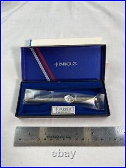 Parker 75 Sterling Silver Ballpoint Pen New In Box NOS Medium