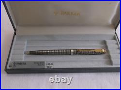 Parker 75 Sterling Silver Cap Actuated Ballpoint Pen / New In Box / France