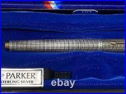 Parker 75 Sterling Silver Cicele Fountain Pen in Box 1960s