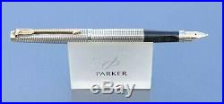 Parker 75 Sterling Silver Cisele Fp Med Stub Nib(70) Flat Tassies Converter Case
