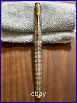 Parker 75 Sterling Silver Color Fountain Pen 14K Nib XF 585 japan