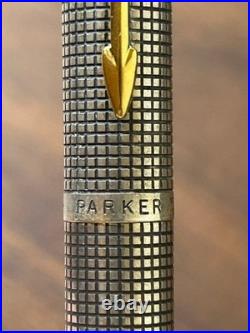 Parker 75 Sterling Silver Color Fountain Pen 14K Nib XF 585 japan