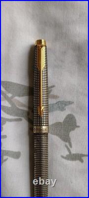 Parker 75 Sterling Silver Dish Top Ball Point Pen Made In France