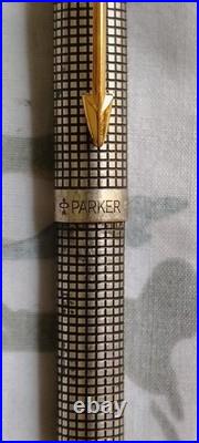 Parker 75 Sterling Silver Dish Top Ball Point Pen Made In France