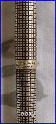 Parker 75 Sterling Silver Dish Top Ball Point Pen Made In France