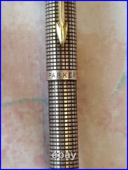 Parker 75 Sterling Silver Dish Top Ball Point Pen USA Made