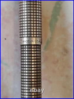 Parker 75 Sterling Silver Dish Top Ball Point Pen USA Made