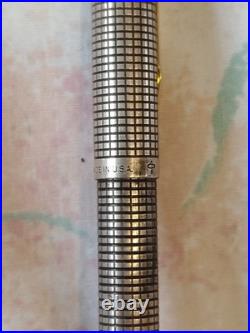 Parker 75 Sterling Silver Dish Top Ball Point Pen USA Made