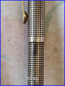 Parker 75 Sterling Silver Dish Top Ball Point Pen USA Made