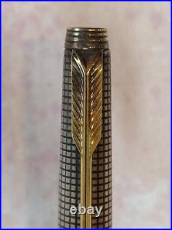 Parker 75 Sterling Silver Dish Top Ball Point Pen USA Made