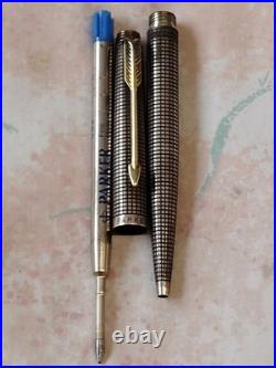 Parker 75 Sterling Silver Dish Top Ball Point Pen USA Made