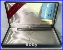 Parker 75 Sterling Silver Dish Top Fountain pen 14k Fine Gold Nib Made In USA