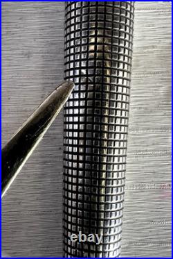 Parker 75 Sterling Silver Dish Top Fountain pen 14k Fine Gold Nib Made In USA