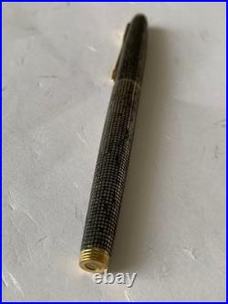 Parker 75 Sterling Silver Fountain Pen 14K F Fine Nib Vintage France