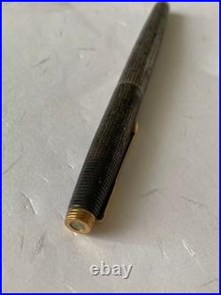 Parker 75 Sterling Silver Fountain Pen 14K F Fine Nib Vintage France