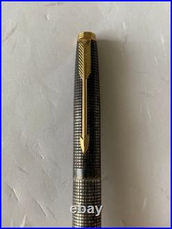 Parker 75 Sterling Silver Fountain Pen 14K F Fine Nib Vintage France