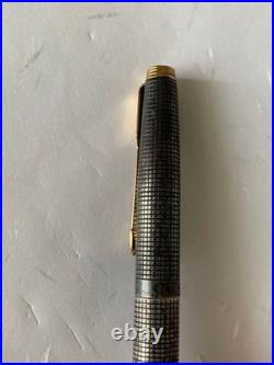 Parker 75 Sterling Silver Fountain Pen 14K F Fine Nib Vintage France