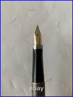Parker 75 Sterling Silver Fountain Pen 14K F Fine Nib Vintage France