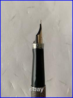 Parker 75 Sterling Silver Fountain Pen 14K F Fine Nib Vintage France
