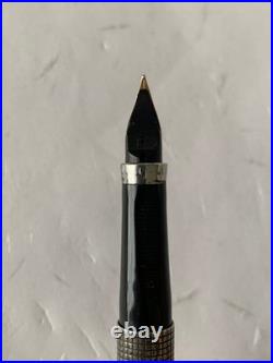 Parker 75 Sterling Silver Fountain Pen 14K F Fine Nib Vintage France