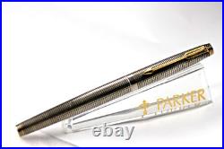 Parker 75 Sterling Silver Fountain Pen With 14k Fine Nib USA Made