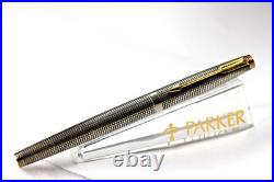 Parker 75 Sterling Silver Fountain Pen With 14k Fine Nib USA Made