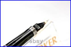 Parker 75 Sterling Silver Fountain Pen With 14k Fine Nib USA Made